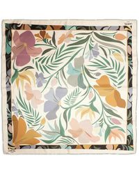 Lancel - Reve De Fleurs-Print Square Scarf - Lyst
