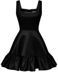 POST MERIDIEM - Robe Courte À Ourlet Volanté - Lyst
