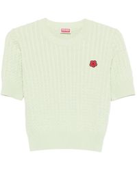 KENZO - Cable-Knit Logo-Appliqué T-Shirt - Lyst