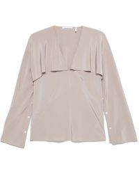 Helmut Lang - Silk Georgette Scarf Blouse - Lyst
