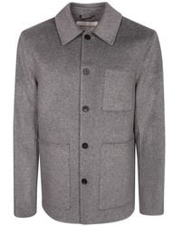 Amaranto - Button-Up Shirt Jacket - Lyst