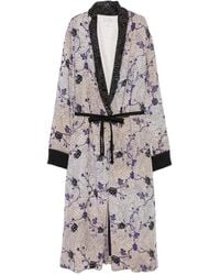 forte_forte - Floral-Print Belted Coat - Lyst