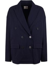 forte_forte - Embellished Double-Breasted Coat - Lyst