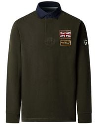 Hackett - Heritage Rally Badge-Patch Polo Shirt - Lyst