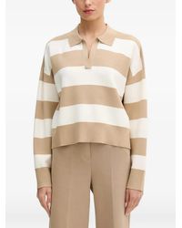 Benetton - Pull Rayé À Col Polo - Lyst