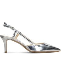 Fabio Rusconi - Escarpins Métallisés À Bride Arrière 70 Mm - Lyst