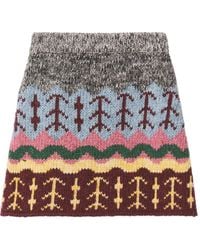La DoubleJ - Chalet Knitted Mini Skirt - Lyst
