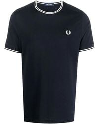 Fred Perry - Logo-Embroidered T-Shirt - Lyst