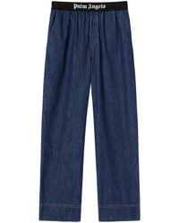 Palm Angels - Logo-Tape Denim Pajama Bottoms - Lyst