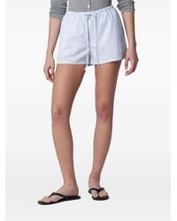 DUNST - Striped Drawstring Shorts - Lyst