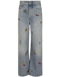 Fiorucci - Toys-Print Straight-Leg Jeans - Lyst