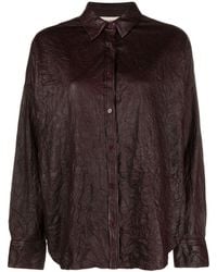 Zadig & Voltaire - Tamara Crinkled Leather Shirt - Lyst