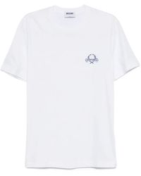 Moschino - Camiseta de algodón con logo bordado - Lyst