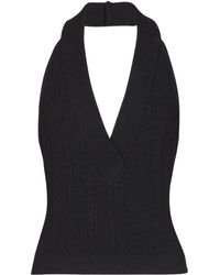 Balmain - Oberteil Mit Strickmuster - Lyst
