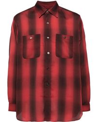 Needles - Plaid Check-print Long-sleeve Shirt - Lyst