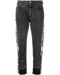 Stella McCartney Jeans Met Logostreep - Zwart