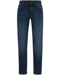 BOSS - Slim-Fit Cotton Jeans - Lyst