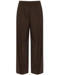 DIESEL - Pleated Wide-Leg Trousers - Lyst