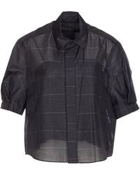 Sacai - チェック ショートスリーブシャツ - Lyst