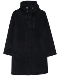 Aspesi - Hooded Button-Up Coat - Lyst