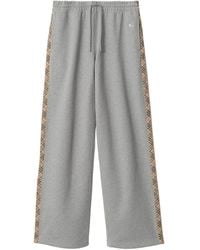 Burberry - Jogginghose Mit Karierten Details - Lyst