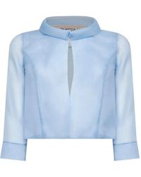 Blanca Vita - Funnel-Neck Cropped Jacket - Lyst