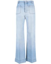 Victoria Beckham - Patch-Pocket Jeans - Lyst