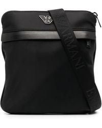 Emporio Armani - Front Logo-Plaque Crossbody Bag - Lyst