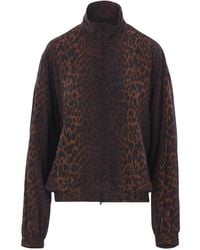 Balenciaga - Leopard-Print Zip-Up Jacket - Lyst