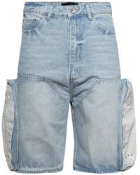 Who Decides War - Short En Jean À Design Patchwork - Lyst