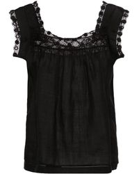 Doen - Aphra Crochet-Trim Blouse - Lyst