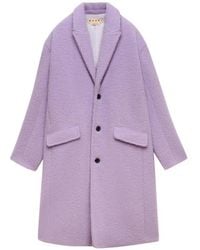 Marni - Manteau Oversize En Teddy De Laine Et Mohair - Lyst