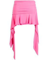 Blumarine - Minigonna Asimmetrica Con Ruches - Lyst
