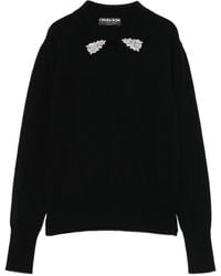 La Petite Robe Di Chiara Boni - Crystal-Embellished Sweater - Lyst