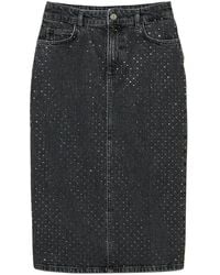 Twinset - Crystal-embellished Midi Skirt - Lyst
