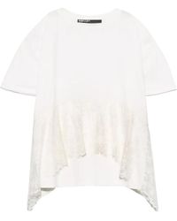 Bimba Y Lola - Lace Ruffle T-Shirt - Lyst