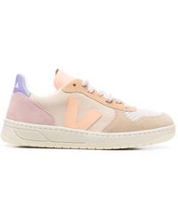 Veja - Women V 10 Suede Trainers Peachmultico - Lyst