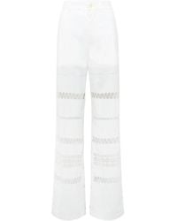 Marine Serre - Lace-Panel Trousers - Lyst