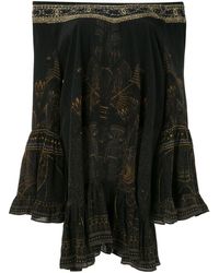 Camilla Jurk Met Print - Zwart