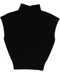 Rick Owens - Geripptes Top mit Stehkragen - Lyst