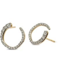 Monica Vinader - Riva Pavé Diamond Earrings - Lyst