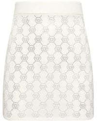 Philipp Plein - Monogram Knitted Mini Skirt - Lyst