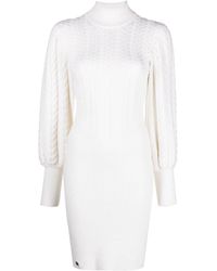 Philipp Plein - Cable-Knit High-Neck Dress - Lyst