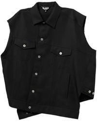 COMME DES GARÇON BLACK - Asymmetric Sleeveless Gilet - Lyst