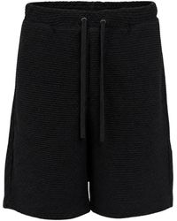 Emporio Armani - Embossed Drawstring Shorts - Lyst