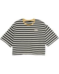Bimba Y Lola - Logo-Embroidered Striped T-Shirt - Lyst