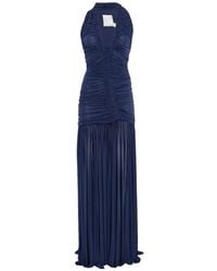 Christopher Esber - Orion Ruched V-Neck Maxi Dress - Lyst