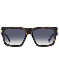 DSquared² - Tortoiseshell-Effect Square-Frame Sunglasses - Lyst