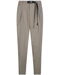 White Sand - Check-Pattern Pleated Trousers - Lyst