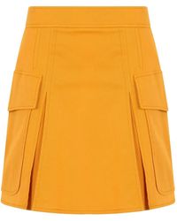 Alberta Ferretti - Falda Corta Con Detalle De Bolsillos - Lyst